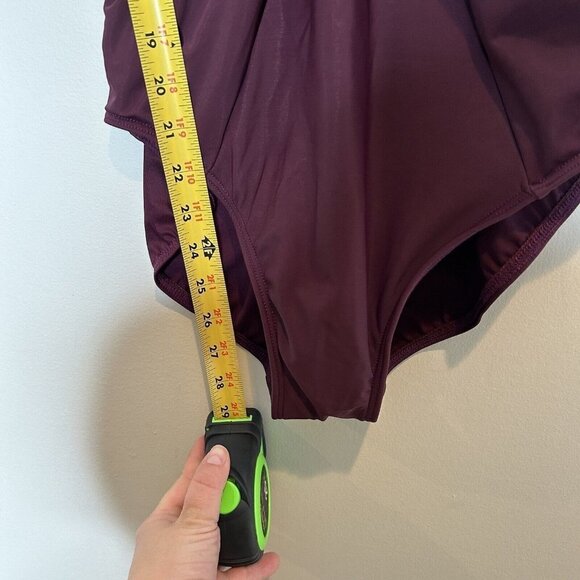 Miraclesuit Rock Solid Love Knot One Piece Swimsuit Shiraz Purple Size 12 - Picture 5 of 9
